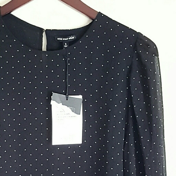 Who What Wear Tops - NWT polka dot blouse